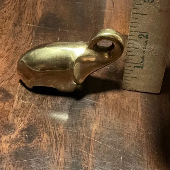 Brass Elephant Paperweight Made in Korea - Picture 6 of 6